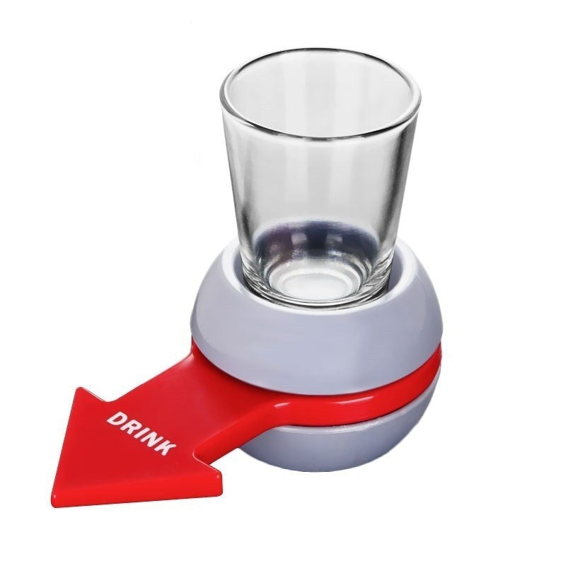 Joc de baut Drink Spin Flippy, 10.3 x 11.5 cm, Pahar de Shot din Sticla, gri-0
