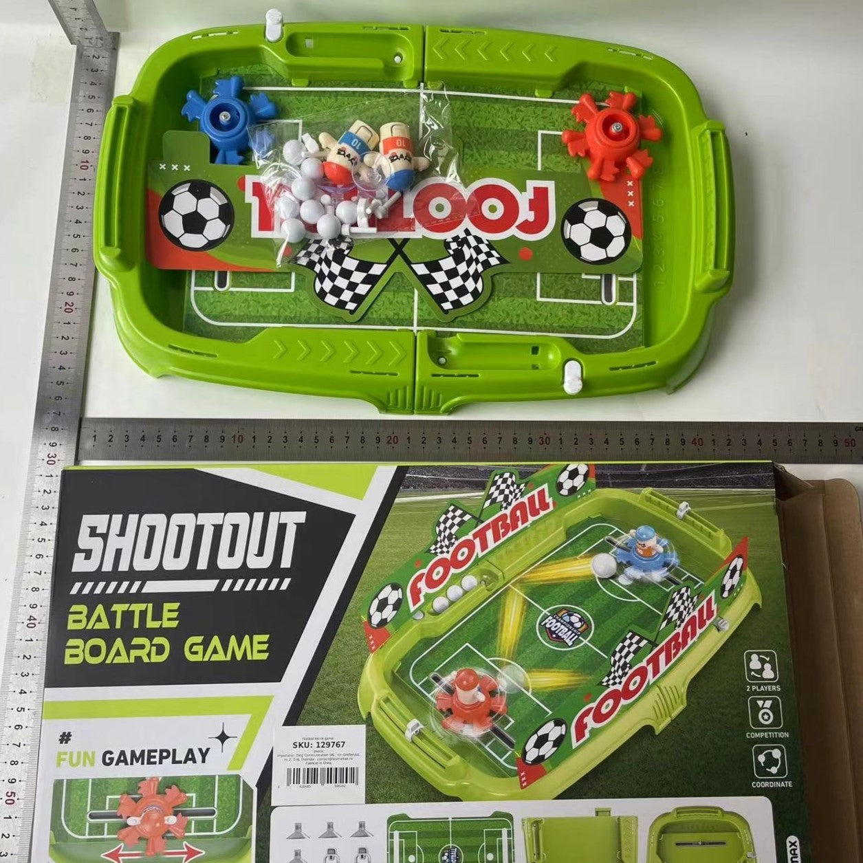 Joc de Masa Interactiv de Fotbal pentru Copii, Flippy, 4 Mingi, Tabela Scor, 40.7x27x14.5 cm, Multicolor-1