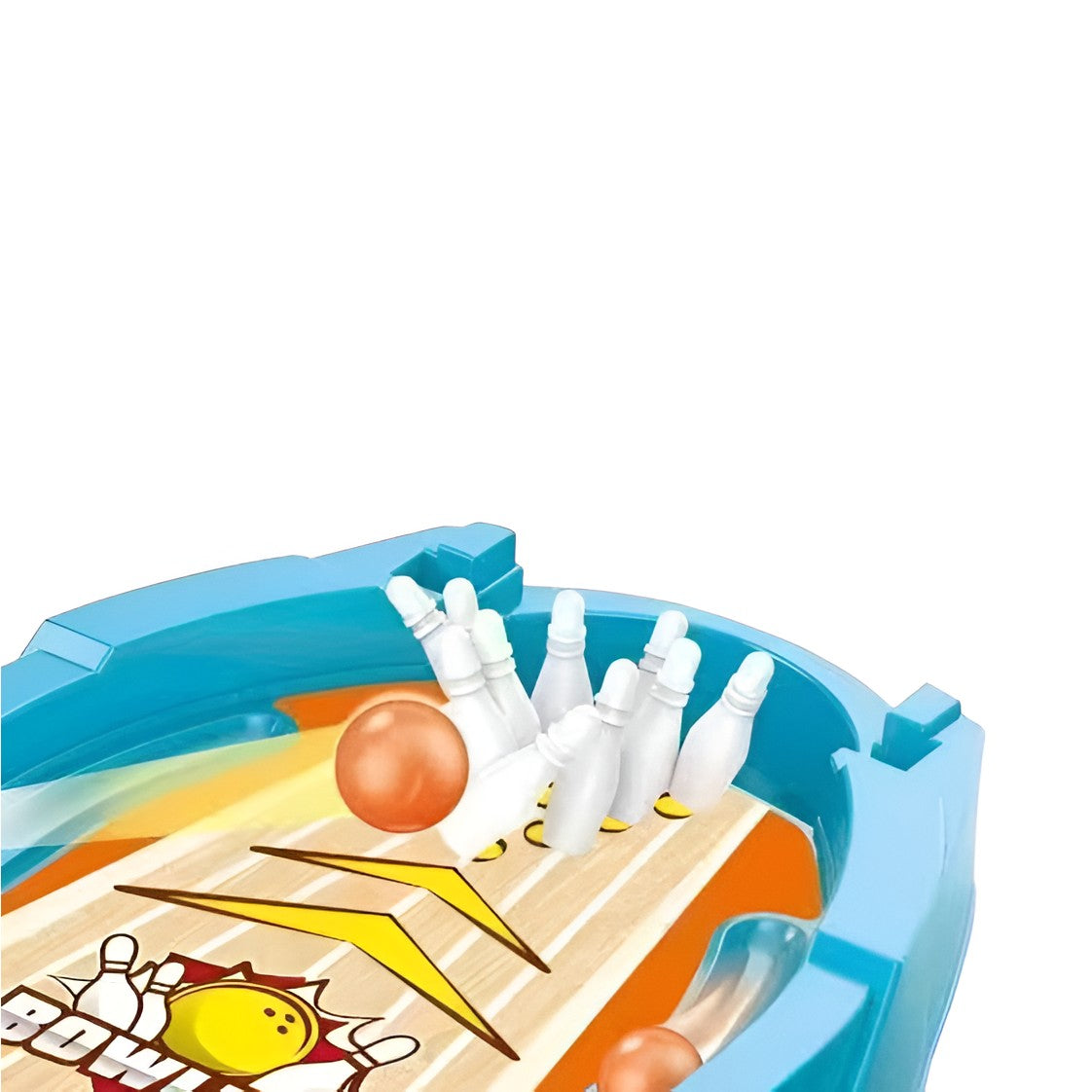 Joc de Masa Mini Bowling Interactiv pentru Copii, Flippy, Mingi si Figurine Incluse, 26.5x19.5x5 cm, Albastru-1