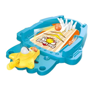 Joc de Masa Mini Bowling Interactiv pentru Copii, Flippy, Mingi si Figurine Incluse, 26.5x19.5x5 cm, Albastru-0