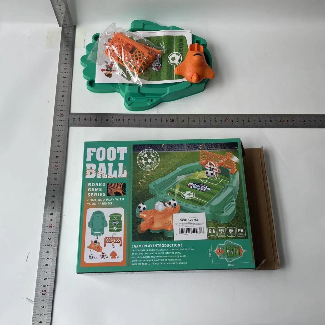 Joc de Masa Mini Fotbal Interactiv pentru Copii, Flippy, Board Game, Mingi si Figurine Incluse, 30x19.5x6.8 cm, Multicolor-4