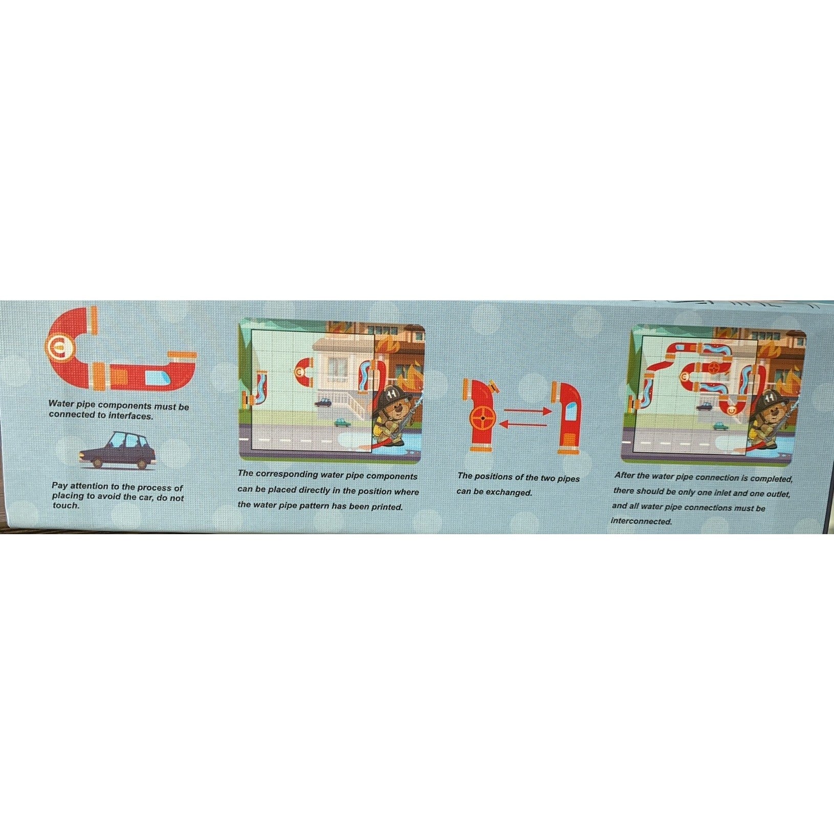 Joc educativ magnetic de interconectare, micul pompier, 15 nivele, 9 carti, pentru copii, +3 ani, multicolor-2