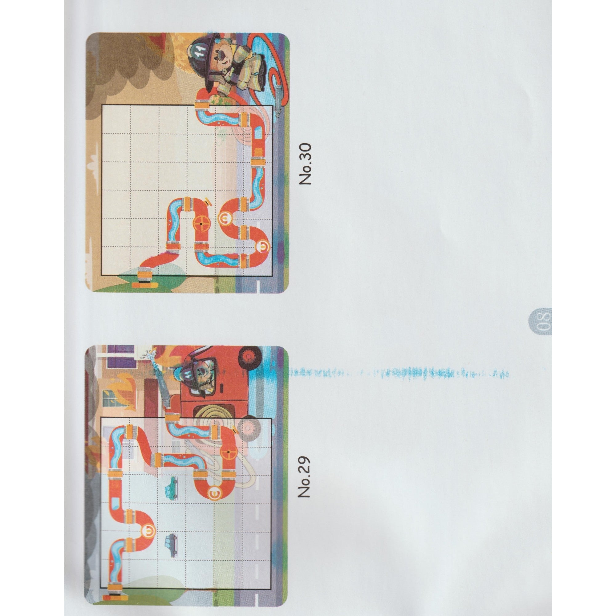 Joc educativ magnetic de interconectare, micul pompier, 15 nivele, 9 carti, pentru copii, +3 ani, multicolor-14