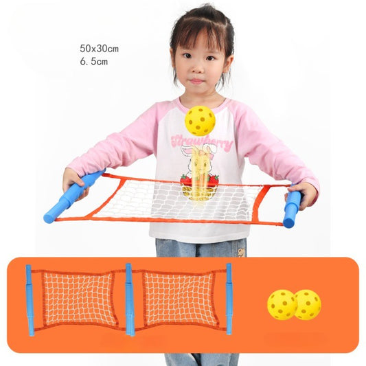 Joc Spikeball, Flippy, pentru Copii, Joc in 2, pentru Plaja, Parcuri, Interior, 2 Plase, 2 Mingi, Senzorial, Prinderea Mingii, 50x30 cm, Multicolor-1