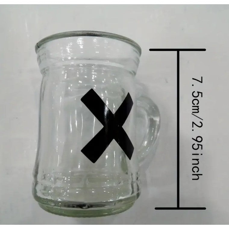 Joc X si O Flippy, cu Mini Halbe din Sticla, 25 x 25 cm, pentru Petreceri, Decor, Cadouri, Transparent-6