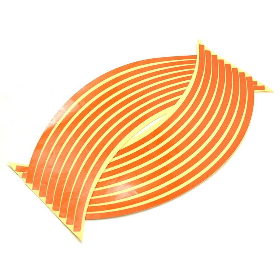 Set 16 inele din autocolant pentru jante culoare Orange Lucios-1