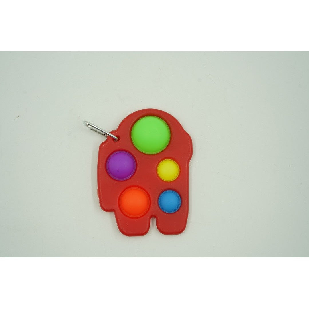 Jucarie Antistres Flippy - Fidget Toy, Simple Dimple, Among us, Rosu-1