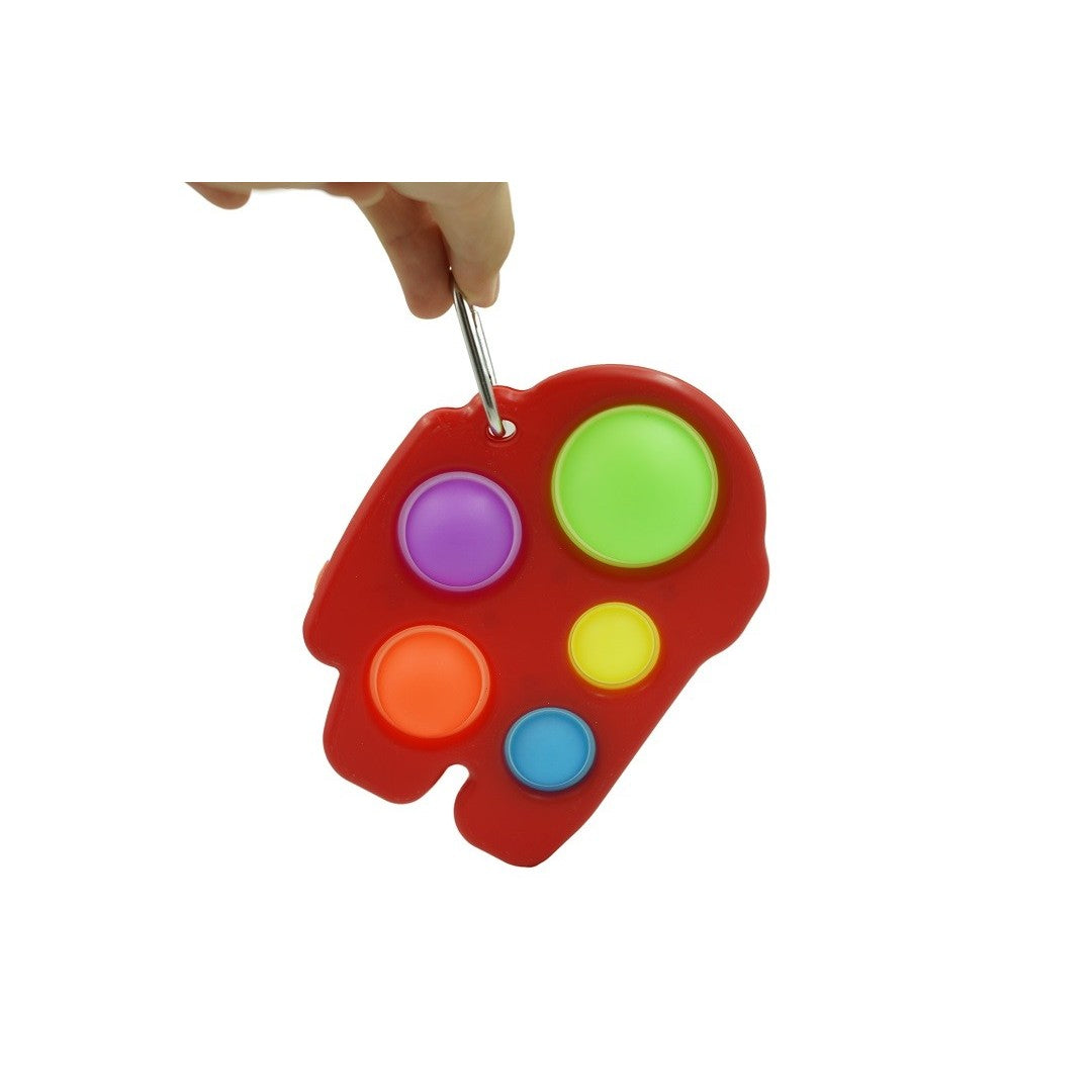 Jucarie Antistres Flippy - Fidget Toy, Simple Dimple, Among us, Rosu-2