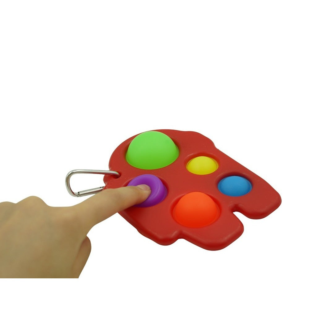 Jucarie Antistres Flippy - Fidget Toy, Simple Dimple, Among us, Rosu-3