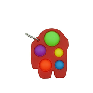 Jucarie Antistres Flippy - Fidget Toy, Simple Dimple, Among us, Rosu-0