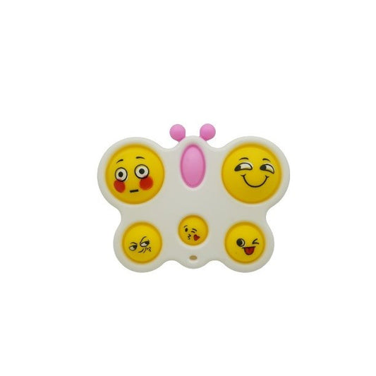 Jucarie Antistres Flippy - Fidget Toy, Simple Dimple, Fluture, Alb-1