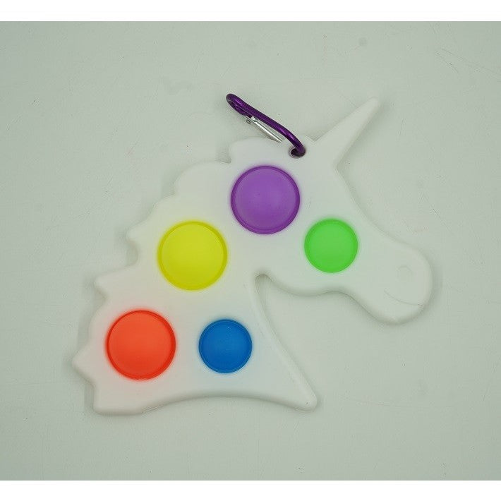 Jucarie Antistres Flippy - Fidget Toy, Simple Dimple, Unicorn, Alb-1