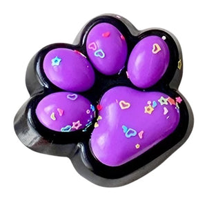 Jucarie Antistres Squishy, Flippy, cu Revenire Lenta, Model Labuta de Pisica, 6.8x6.2 cm, 55g, Ambalaj Transparent, Mov-0