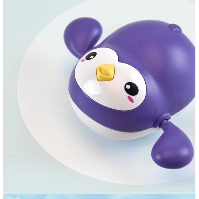 Jucarie de baie interactiva pentru copii, Flippy, pinguinul mov-2