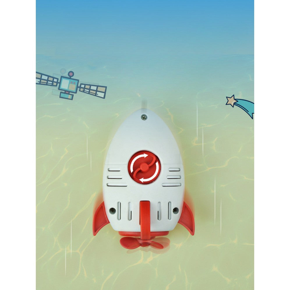 Jucarie de baie pentru copii, Flippy, Racheta de apa, 11 cm, Alb-2