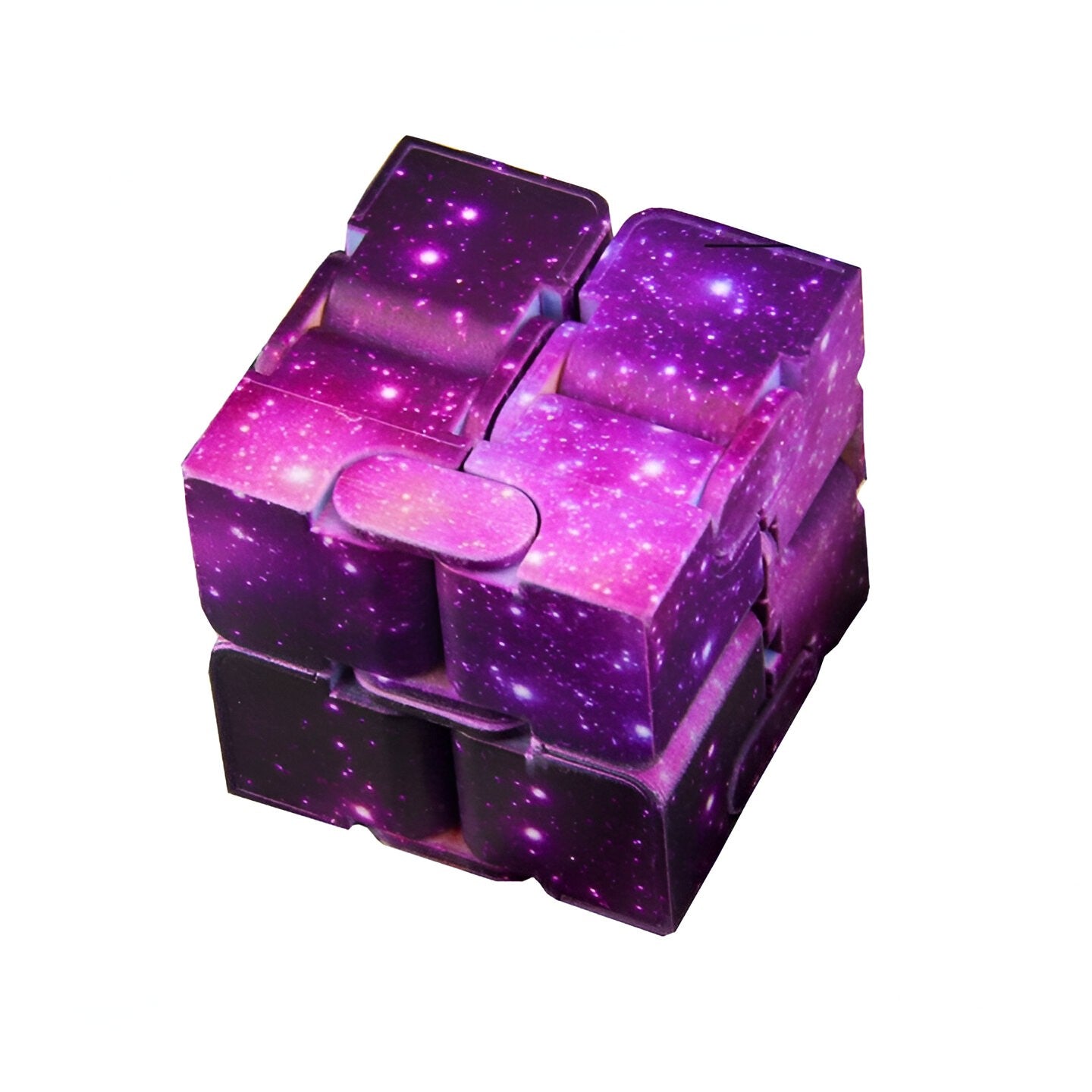 Jucarie Interactiva Antistres cu Miscari Infinite, Cub Magic, 3 ani, 4x4x4cm, Violet-3
