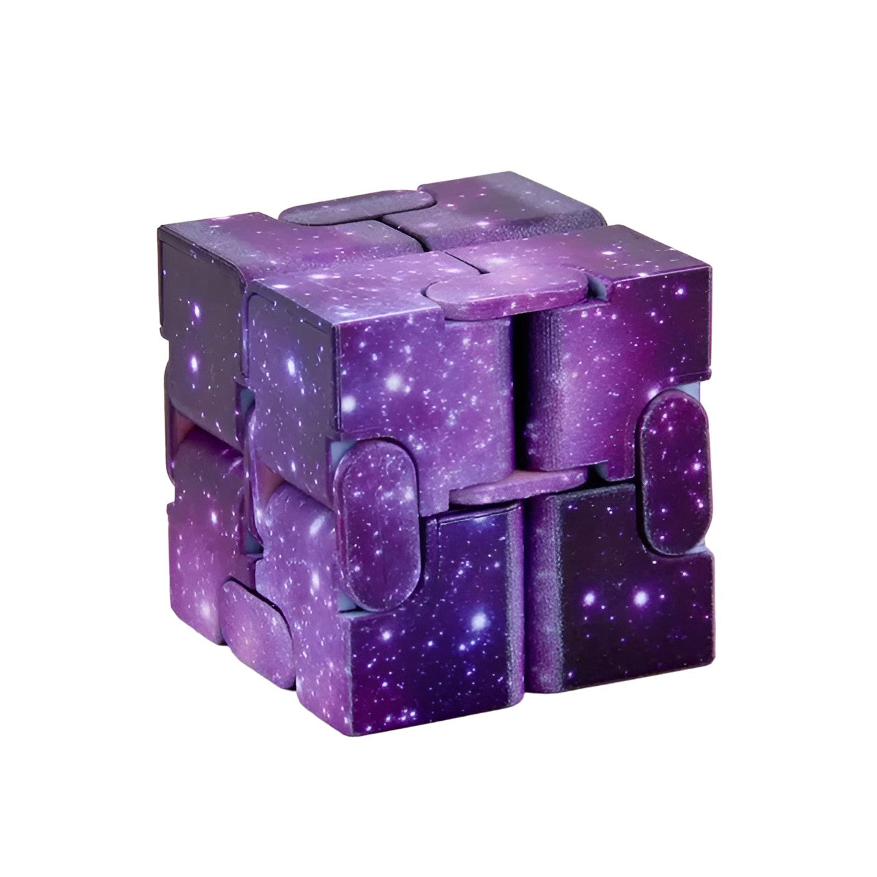 Jucarie Interactiva Antistres cu Miscari Infinite, Cub Magic, 3 ani, 4x4x4cm, Violet-0