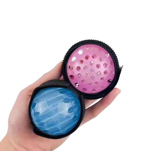 Jucarie Interactiva, Flippy, Minge Saltareata Crystal Ball, cu Banda Elastica, 6 cm, +7 Ani, din Plastic, Roz-1