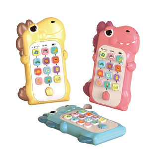 Jucarie Interactiva, Flippy, Telefon Inteligent, Model Dinozaur, Functii Educative, Muzicale si Voce, 4-6 ani, 19 x 11.5 cm, din Plastic, Multicolor-0