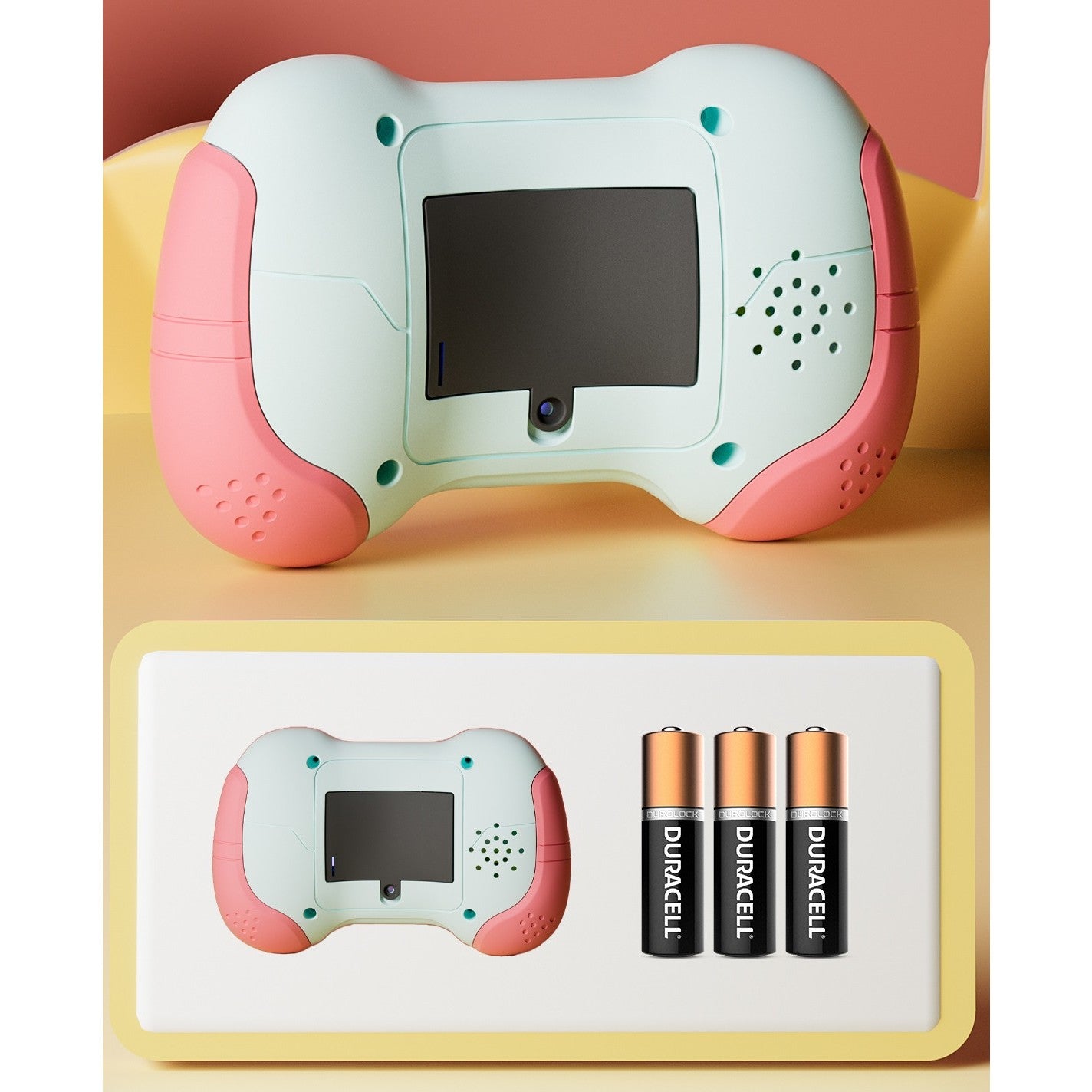 Jucarie Interactiva Flippy, Tip Consola Pop It, 6 butoane functionale, 5 Moduri de Joc, 600 Niveluri, + 3 ani, Rosu/Gri-2