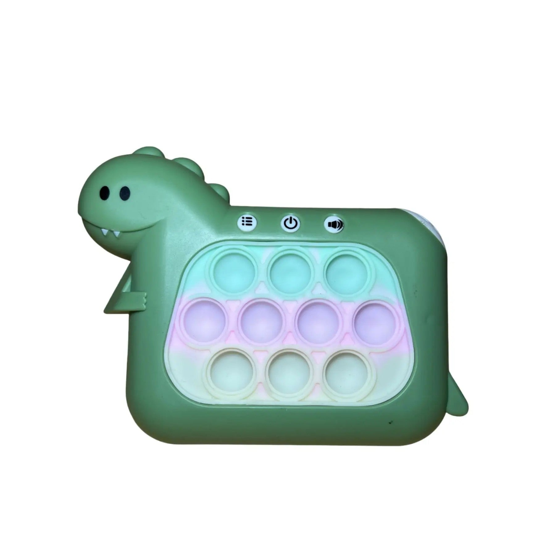 Jucarie Interactiva Pop It Whack A Mole, Flippy, Tip Consola, Anti-Stres, 4 Moduri de Joc, din ABS si Silicon, +3 Ani, Model Dinozaur, Verde-5