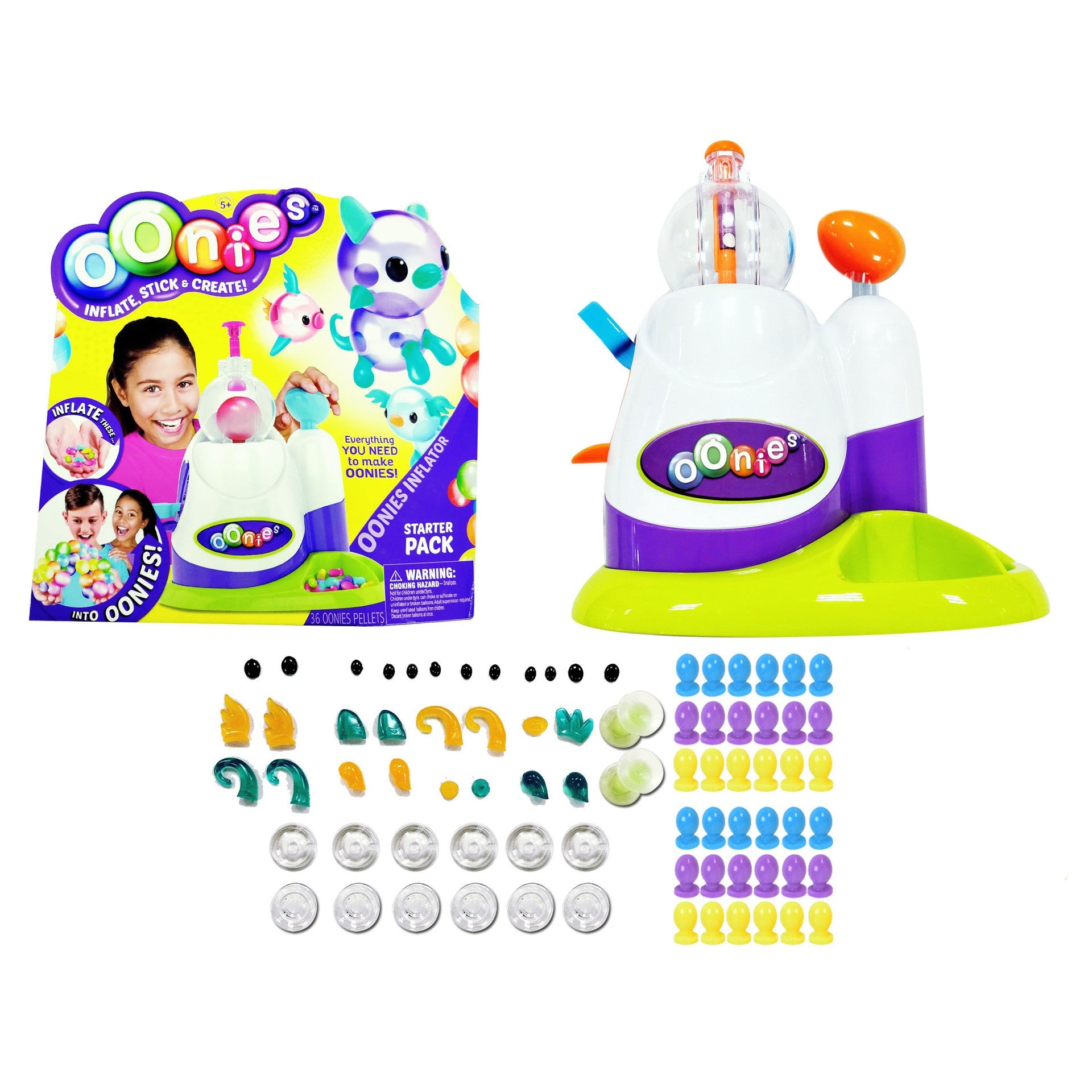 Jucarie magica Bobo Sticky Oonies pentru umflat baloane, 32 baloane si 42 de accesorii incluse, multicolor-1