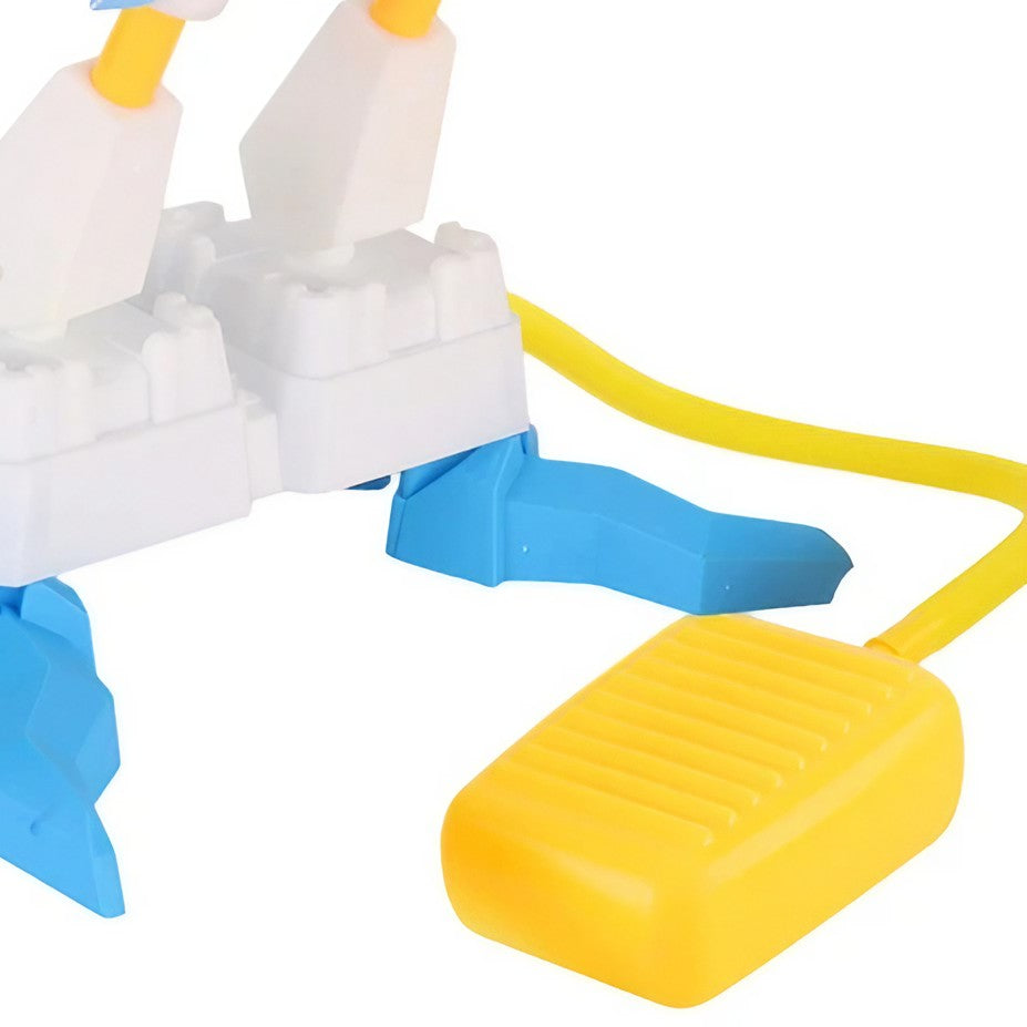 Jucarie pentru Copii, Flippy, Lansator de Rachete cu Piciorul, Doua Lansatoare, 4 Rachete Fara Lumini, 2 Aircrafts, 33x25x27 cm, Galben-Albastru-4