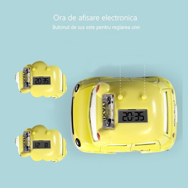 Jucarie pentru copii, Flippy, Masina-ceas, Galben-5