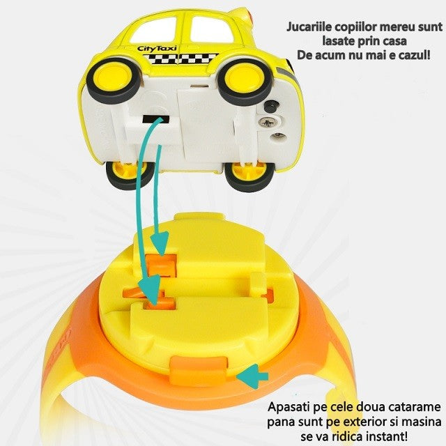 Jucarie pentru copii, Flippy, Masina-ceas, Galben-8