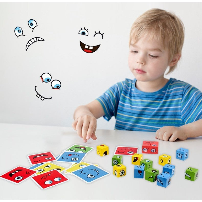 Jucarie Pentru Copii Montessori Flippy, Cub din Lemn, Asamblare Fete, 64 de Carti Distractive, Clepsidra si Clopotel inclus, pentru Baieti si Fete, Varsta +3 ani, Educativ, Cutie din carton, 21 x 21 x 5.5 cm, multicolor-9