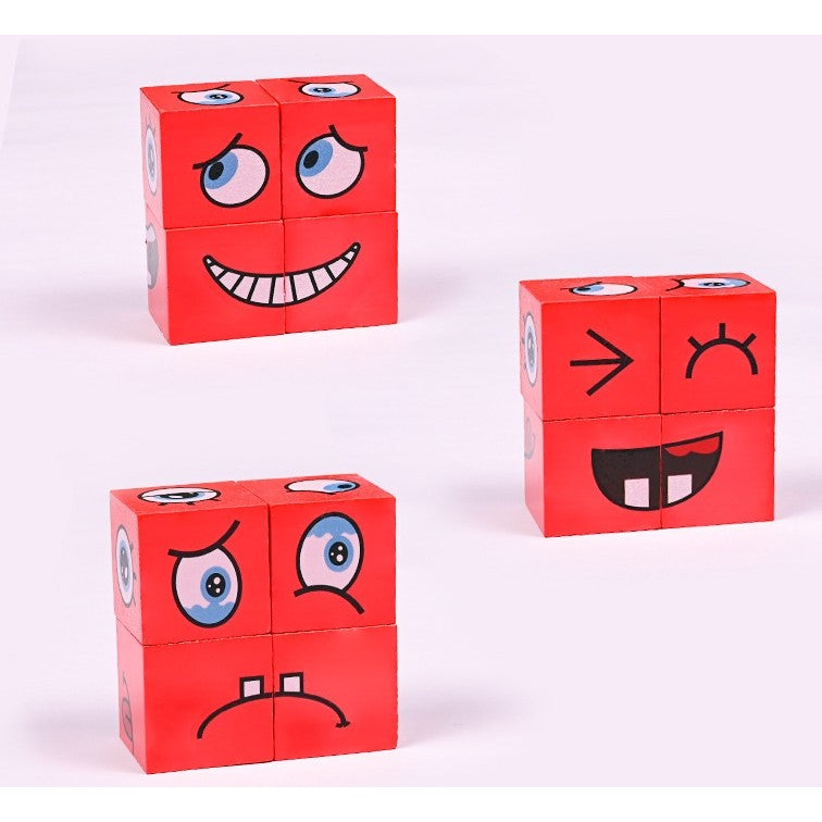 Jucarie Pentru Copii Montessori Flippy, Cub din Lemn, Asamblare Fete, 64 de Carti Distractive, pentru Baieti si Fete, Varsta +3 ani, Educativ, Ambalaj din plastic, 12 x 12 x 3 cm, multicolor-7