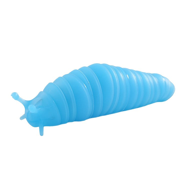 Jucarie Senzoriala Antistres, Flippy, Fidget Toys, Omida Tip Breloc, 11 cm, +3 Ani, Albastru Transparent-0
