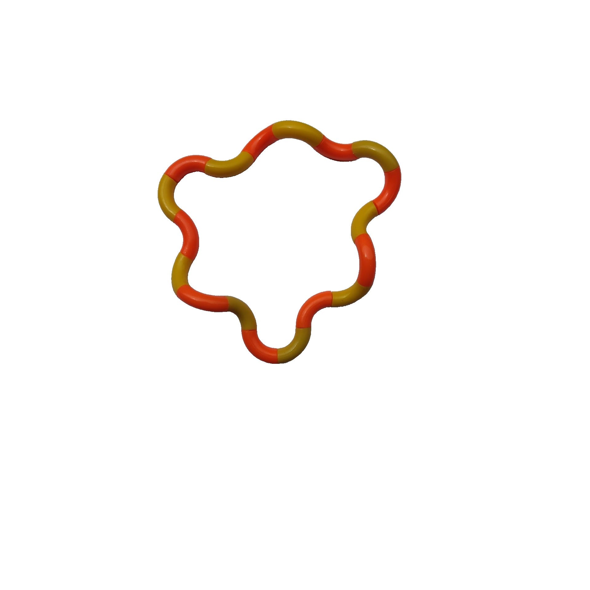 Jucarie Senzoriala Antistres, Flippy, Fidget Twist, cu Miscari Infinite de Decompresie, 2 Culori, Galben/Portocaliu, + 3 ani-1