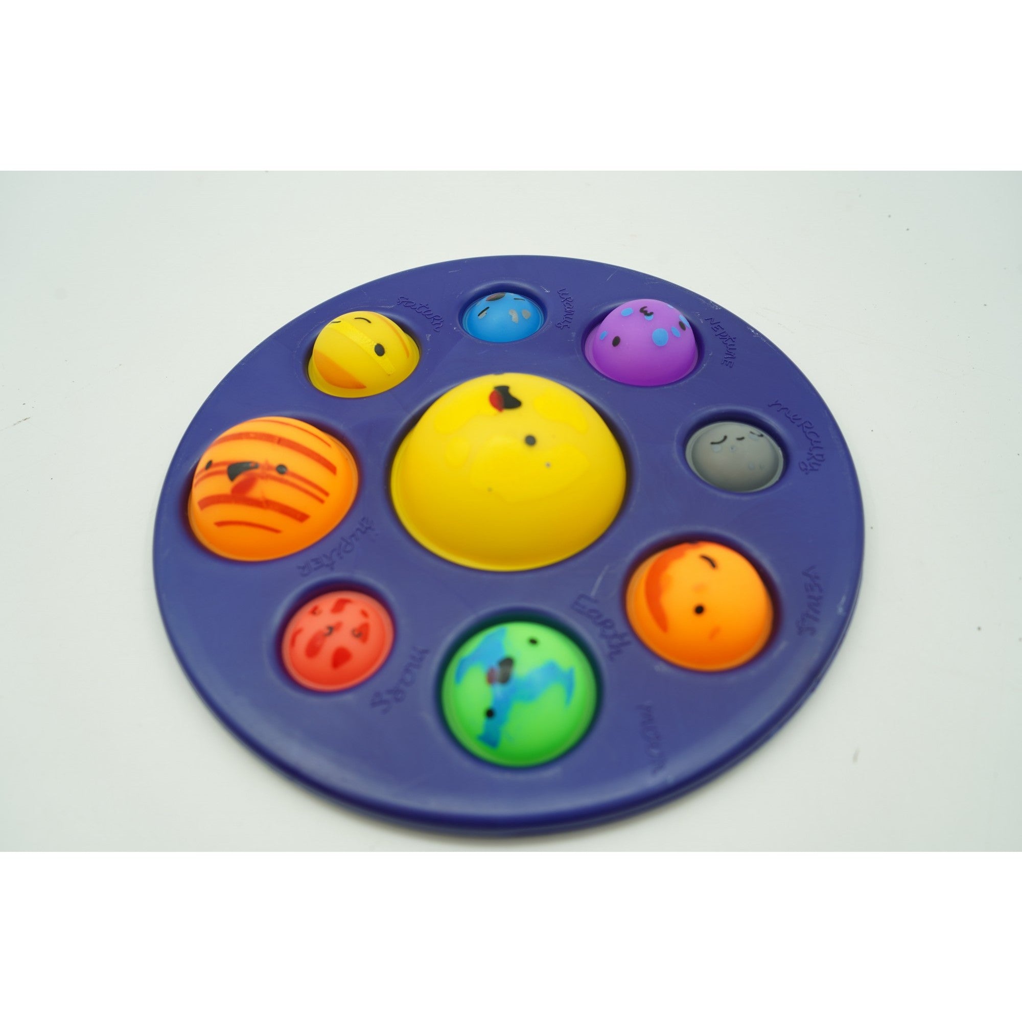 Jucarie senzoriala Dimple fidget toy, Planetariu, Albastru, 18x18 cm-2