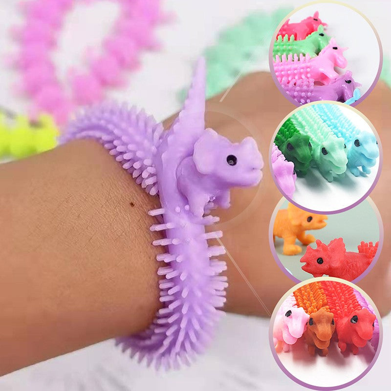 Jucarie senzoriala elastica Flippy, Fidget Noodle, Antistres, Culori Random-2