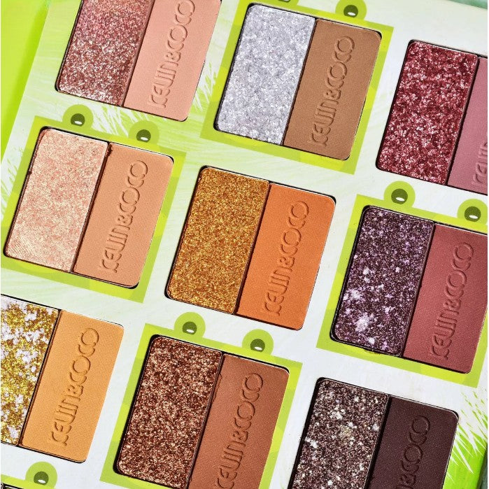 Set de Machiaj Kevin&Coco, 38 culori, Fard Ochi, Iluminatoare si Contouring, Husa Pufoasa, Model Broscuta, 17.3x12.5x5 cm, Multicolor-3