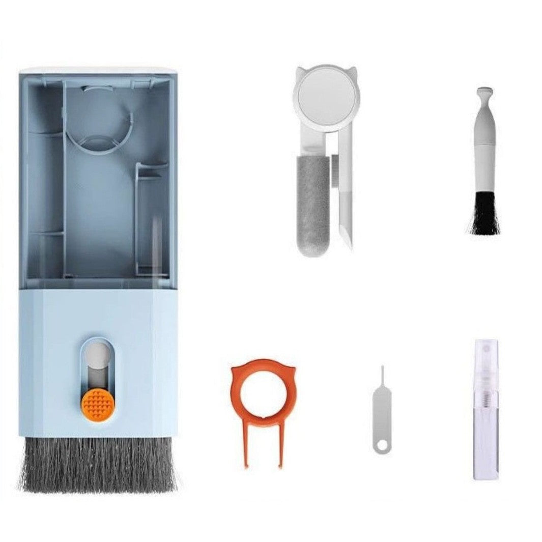 Kit Multifunctional de Curatare Produse Electronice 10in1, Flippy, pentru Laptop, Tastatura, Telefon, Casti, Albastru-6