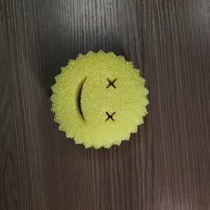 Burete de Vase, Flippy, Rotund Model Smiley Face, 10x4 cm, Galben-0