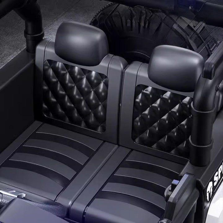 Mașină Electrică pentru Copii, Flippy, Off-Road, Conectare Bluetooth, telecomandă, Tracțiune Integrală, Lumina Intermitenta, Baterie 12V 7Ah, 120x63x68cm, Alb-6