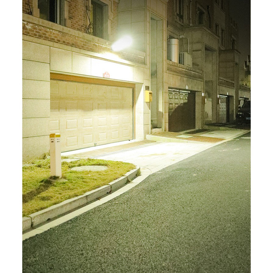 Lampa cu incarcare solara si senzor de miscare pentru exterior, 64 LED cu distanta de inductie, montaj pe perete, fara cabluri, Flippy-1