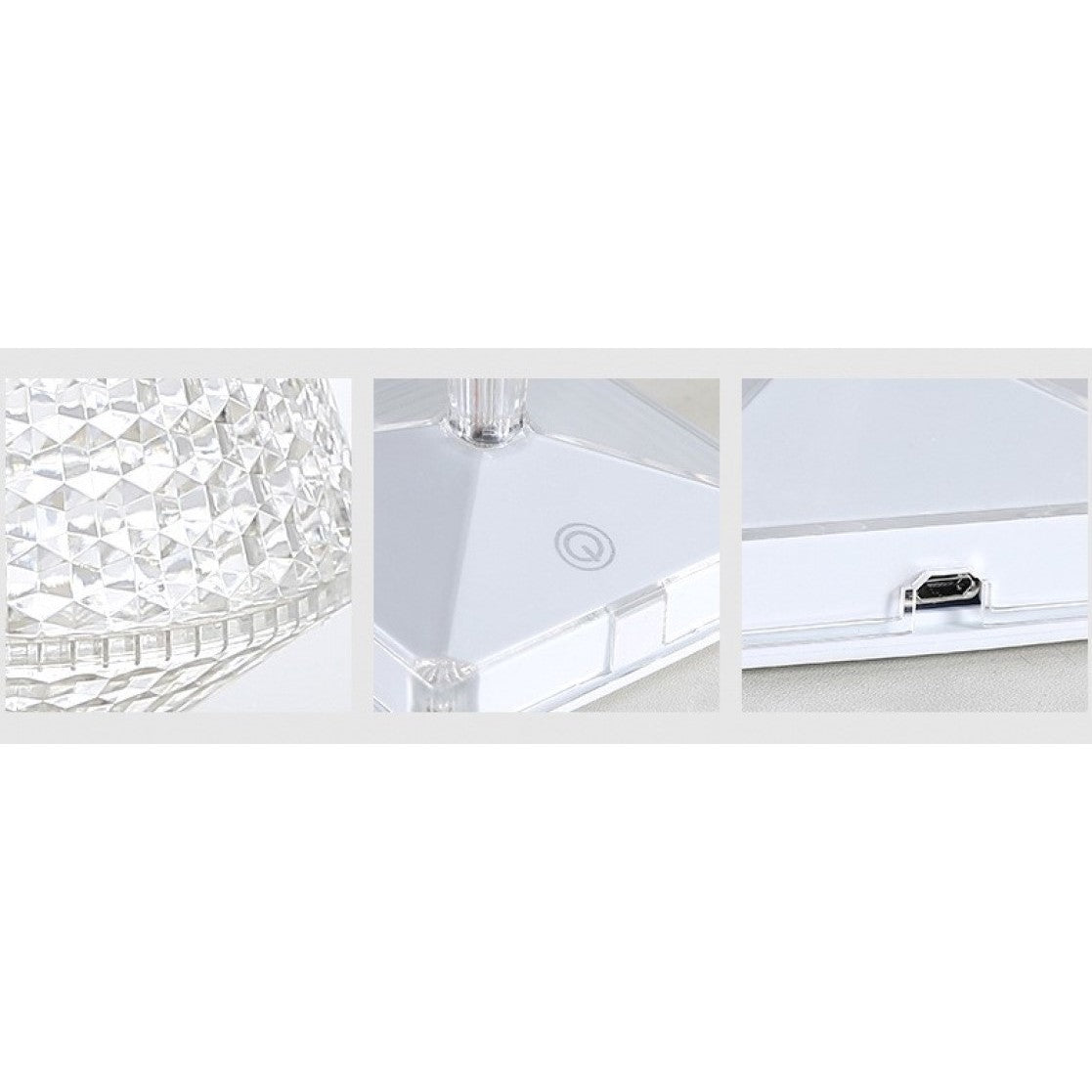 Lampa de birou pe LED RGB 16, Flippy, dimmer tactil, 3 nivele de intensitate, incarcare USB, 3W, Cristal Acrilic, cu telecomanda, forma pahar, transparent-6