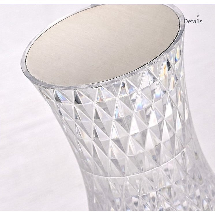 Lampa de birou pe LED RGB 16, Flippy, dimmer tactil, 3 nivele de intensitate, incarcare USB, 3W, Cristal Acrilic, 20x12 cm, cu telecomanda, forma vaza, transparent-5