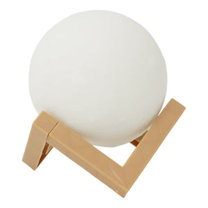 Lampa de veghe in forma de luna 3D Moon Light, alb cald alimentare baterii, fara acumulator, stand din plastic inclus, 8 cm, Flippy-0