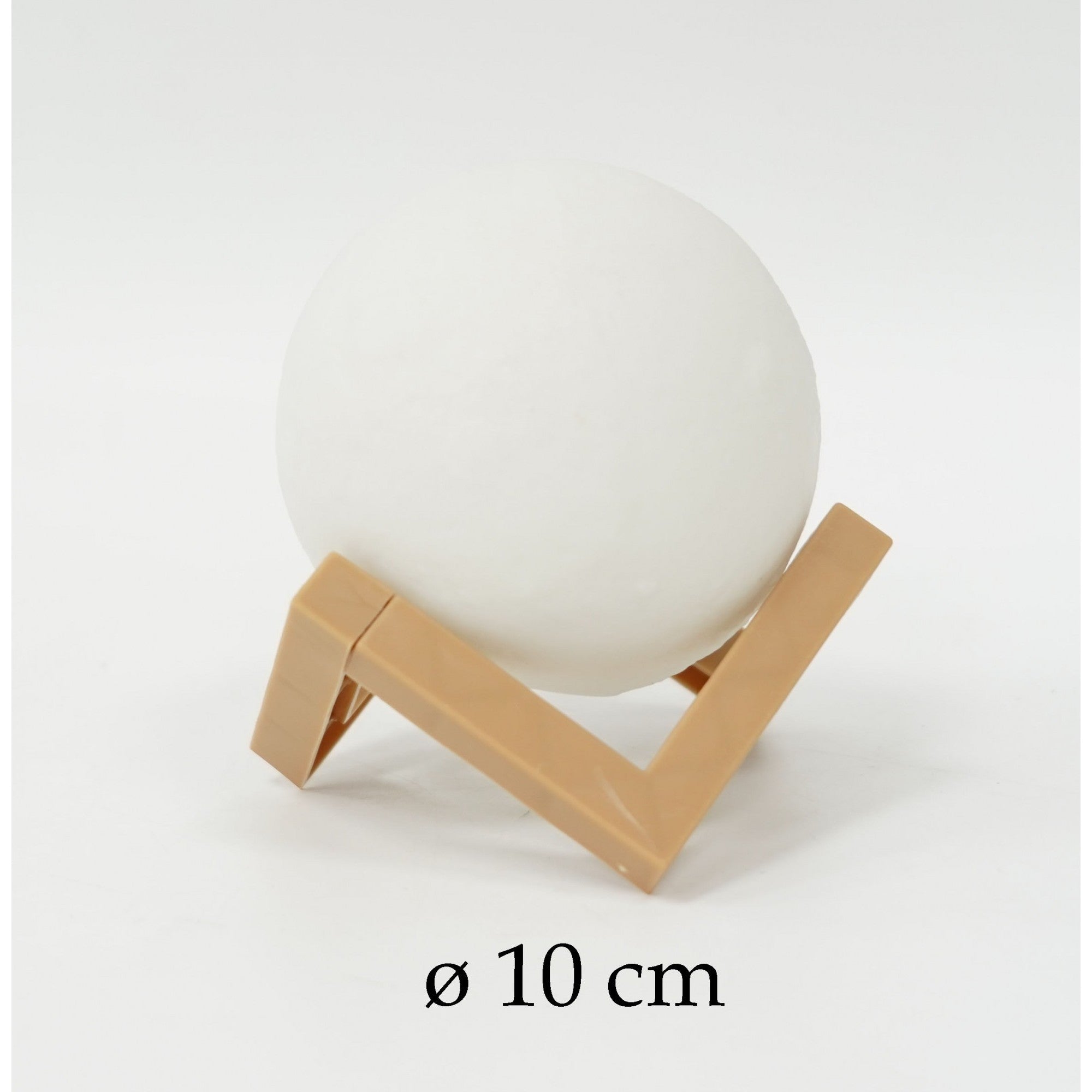 Lampa de veghe luna 3D Moon Light, lumina LED alb cald, alimentare baterii, fara acumulator, stand din plastic inclus, ø 10 cm, Flippy-6