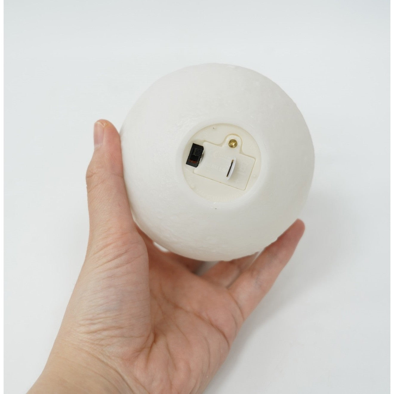 Lampa de veghe luna 3D Moon Light, lumina LED alb cald, alimentare baterii, fara acumulator, stand din plastic inclus, ø 10 cm, Flippy-7