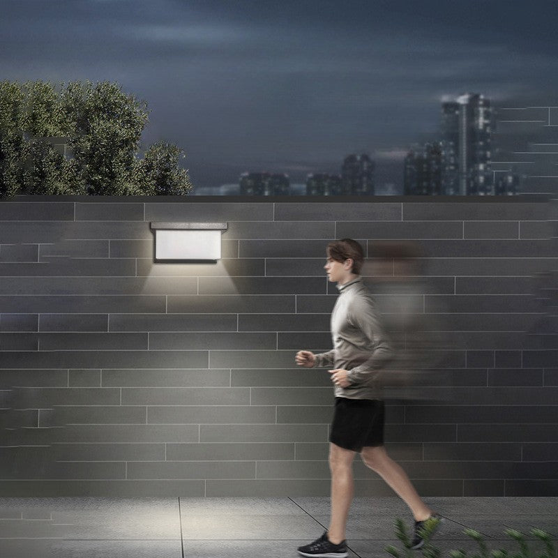 Aplica Solara De Exterior LED Flippy, 13.5 cm x 8 cm, 150 Lumeni 60 LED 18W, IP65, 3 trepte de lumina, Senzor de Lumina, FORMA ARC, Alb Rece-2