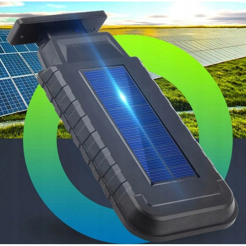 Lampa Solara De Exterior LED Flippy, 36 cm x 11.5 cm, kit montare inclus, 2880 Lumeni 120 COB LED 24 W - echivalent 192 W bec incadescent, IP65, Senzor de Miscare, 3 moduri de iluminare, Senzor de Lumina, 10 Grile, Alb Rece-6