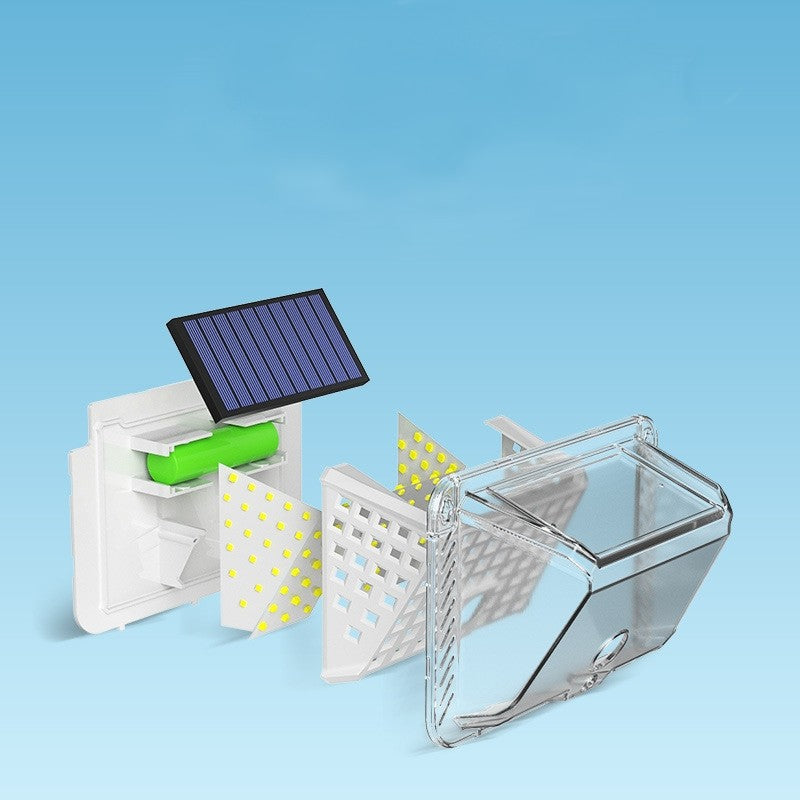 Lampa solara de perete Flippy, 90 LED-uri SMD, senzor de miscare, IP65, 1200mAh, material ABS, lumina alb rece, alb-2