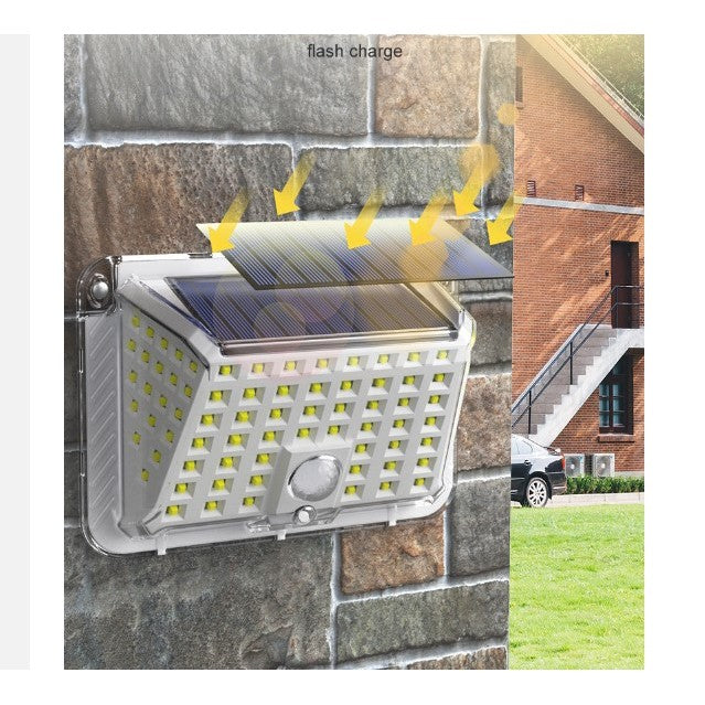 Lampa solara de perete Flippy, 90 LED-uri SMD, senzor de miscare, IP65, 1200mAh, material ABS, lumina alb rece, alb-4