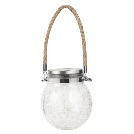 Lampa solara decorativa pentru exterior Flippy, IP65, 20 LED-uri, 600mAh, 14 x 12 cm, cu agatatoare, model borcan rotund, multicolor-1